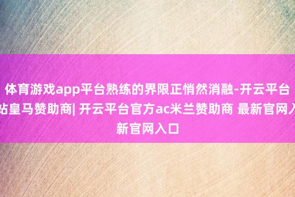 体育游戏app平台熟练的界限正悄然消融-开云平台网站皇马赞助商| 开云平台官方ac米兰赞助商 最新官网入口