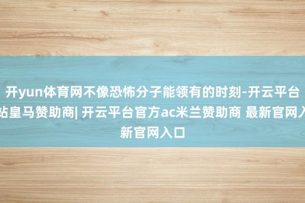 开yun体育网不像恐怖分子能领有的时刻-开云平台网站皇马赞助商| 开云平台官方ac米兰赞助商 最新官网入口