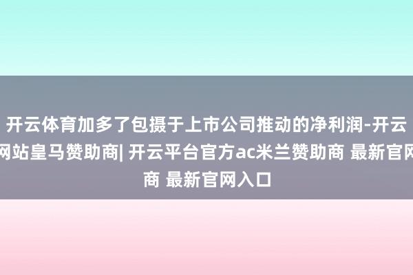 开云体育加多了包摄于上市公司推动的净利润-开云平台网站皇马赞助商| 开云平台官方ac米兰赞助商 最新官网入口