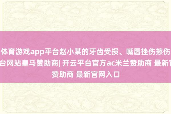 体育游戏app平台赵小某的牙齿受损、嘴唇挫伤擦伤-开云平台网站皇马赞助商| 开云平台官方ac米兰赞助商 最新官网入口